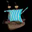 Cyan Fishing Ship